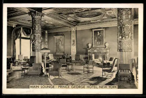 AK New York, NY, Prince George Hotel, 14 E 28th Street, Main Lounge