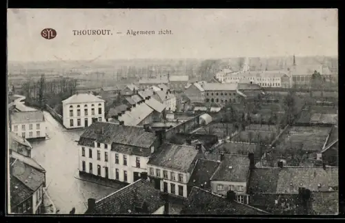 AK Thourout, Teilansicht über die Dächer