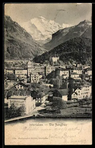 AK Interlaken, Ortsansicht, Die Jungfrau