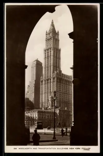 AK New York, NY, Woolworth and transportation buildings