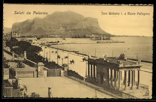 AK Palermo, Foro Umberto I. e Monte Pellegrino