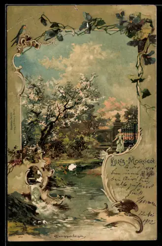 Künstler-AK Theodor Guggenberger: Landschaftspartie