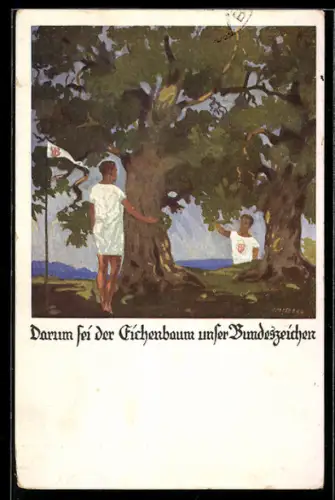 Künstler-AK Turner an einer Eiche