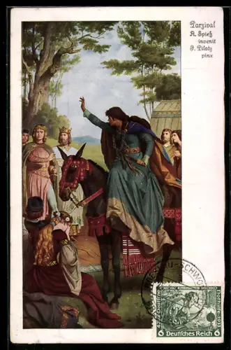 AK Eine Szene aus Parsival