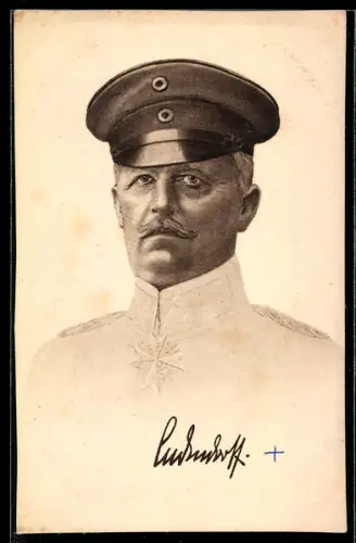 AK Porträt von Erich Ludendorff in Uniform