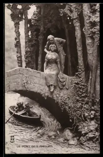 Künstler-AK Domenico Mastroianni: Le Pont des Amours