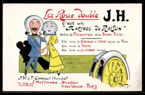 AK Paris, J. W. & T. Connolly Ltd., La Roue double, 11 Rue Vernier, Metamorphose