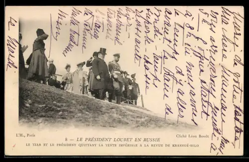 AK Besuch des französischen Präsidenten Loubet in Russland, Zusammentreffen mit Zar Nikolaus II.