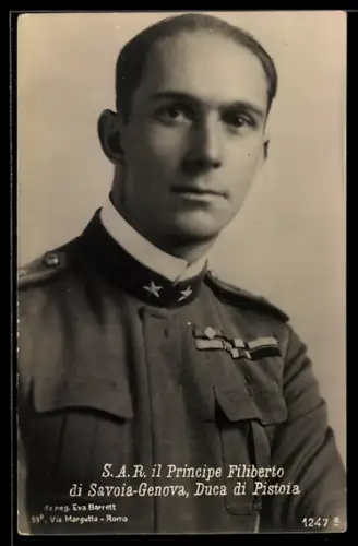 AK S. A. R. il Principe Filiberto di Savoia-Genova, Duca di Pistoia