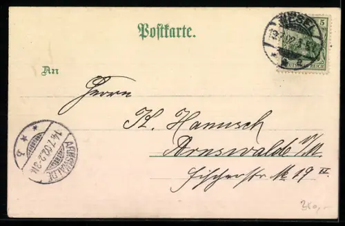 Lithographie Wesel /Rhein, Dampfer vor der Rheinbrücke