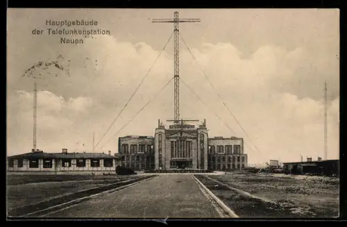 AK Nauen, Hauptgebäude der Telefunkenstation Nauen