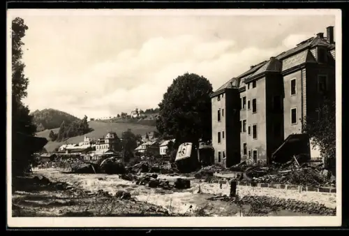 AK Glashütte i. Sa., Unwetterkatastrophe 1927, Der zersörte Eisenbahnzug