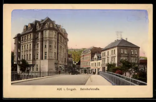 AK Aue, Partie in der Bahnhofstrasse