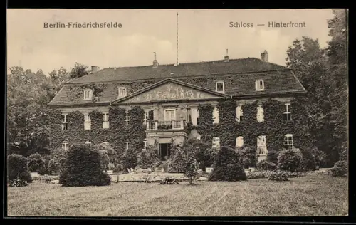 AK Berlin-Friedrichsfelde, Schloss, Hinterfront
