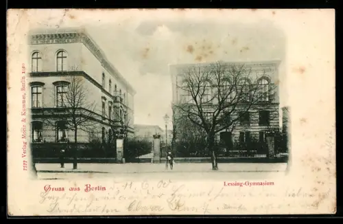 AK Berlin-Wedding, Lessing-Gymnasium, Schöningstrasse 17