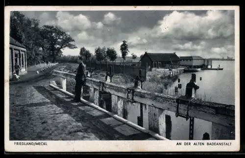 AK Friedland /Meckl., An der alten Badeanstalt