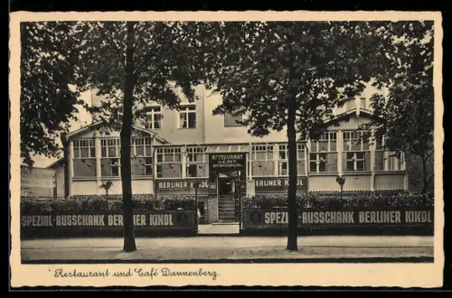 AK Berlin-Heiligensee, Restaurant und Cafe Dannenberg in der Dorfstrasse 77