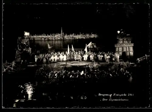 AK Bregenz, Festspiele 1961, Der Zigeunerbaron, Szenenbild