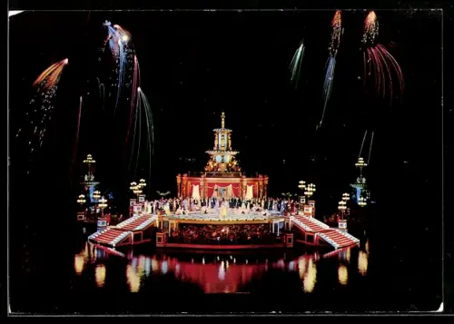 AK Bregenz, Festspiele, Die Fledermaus, Szenenbild, 25 Jahre Bregenzer Festspiele