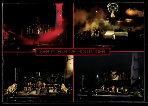 AK Bregenz, Festspiele 1989/90, Spiel auf dem See, Der Fliegende Holländer, Szenenbilder