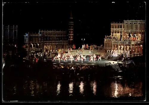 AK Bregenz, Festspiele 1975, Spiel auf dem See, Eine Nacht in Venedig, Szenenbild