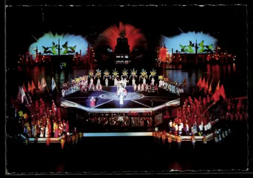 AK Bregenz, Festspiele 1964, Spiel auf dem See, Das Land des Lächelns, Szenenbild