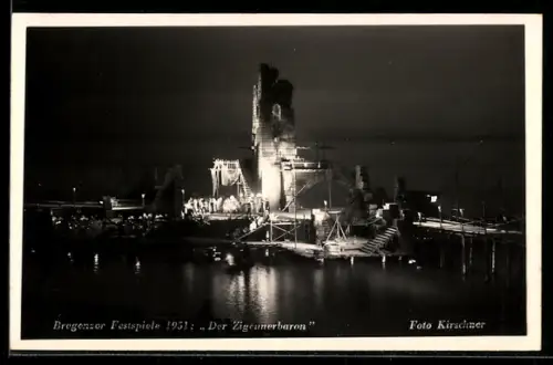 AK Bregenz, Festspiele 1951, Aufführung von der Zigeunerbaron