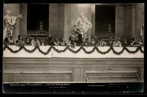 AK Salzburg, Salzburger Festspiele, Jedermann vor dem Dom, Theaterszene
