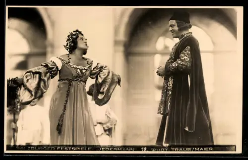 AK Salzburg, Salzburger Festspiele, Szene aus Jedermann