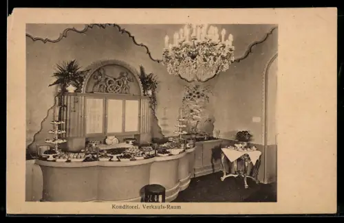 AK Berlin-Charlottenburg, Konditorei und Kaffee Rumpelmayer, Verkaufs-Raum, Kurfürstendamm 209