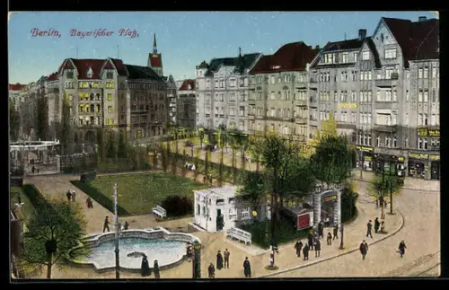 AK Berlin-Schöneberg, Bayerischer Platz aus der Vogelschau
