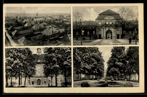 AK Berlin-Wedding, Hauptportal, Virchow-Krankenhaus, Hauptallee