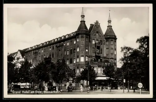 AK Berlin-Charlottenburg, Grand Hotel am Knie, Bismarckstrasse