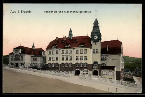 AK Aue i. Erzgeb., Realschule und Mädchenbürgerschule