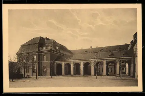 AK Berlin-Dahlem, Blick zur Staatlichem Gertrauden-Schule