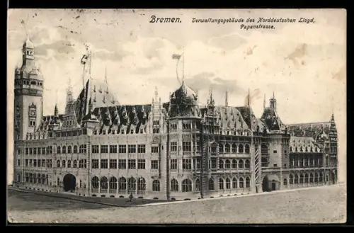 AK Bremen, Verwaltungsgebäude des Norddeutschen Lloyd, Papenstrasse