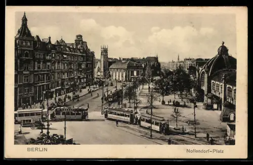 AK Berlin-Schöneberg, Nollendorf-Platz, Strassenbahn, Platzansicht