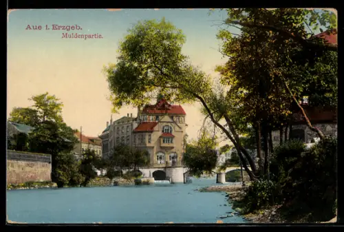 AK Aue i. Erzgeb., Muldenpartie
