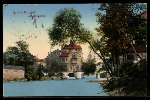 AK Aue i. Erzgeb., Muldenpartie