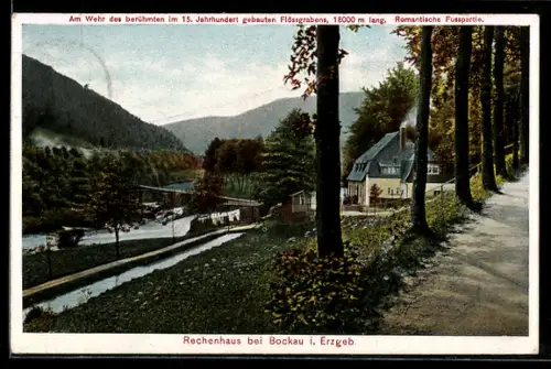 AK Bockau i. Erzgeb., Rechenhaus und Flössgraben