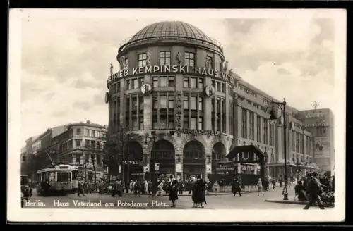 AK Berlin-Tiergarten, Gasthof Haus Vaterland am Potsdamer Platz