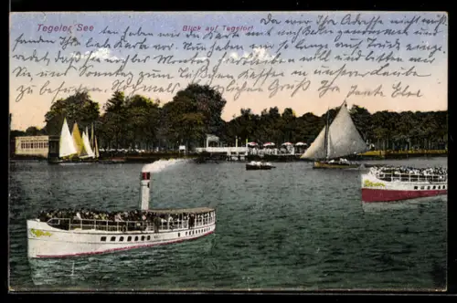 AK Berlin-Tegel, Tegeler See, Blick auf Teglort