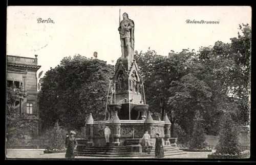 AK Berlin-Tiergarten, Der Rolandbrunnen