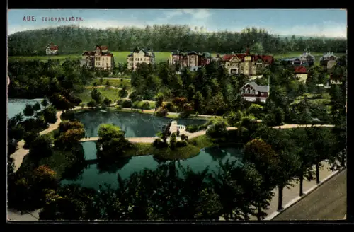 AK Aue, Panorama der Teichanlagen