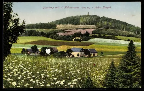 AK Schneeberg, Gesamtansicht mit Gleesberg und Köhlerturn