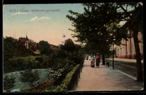 AK Aue, Partie in der Schneebergerstrasse