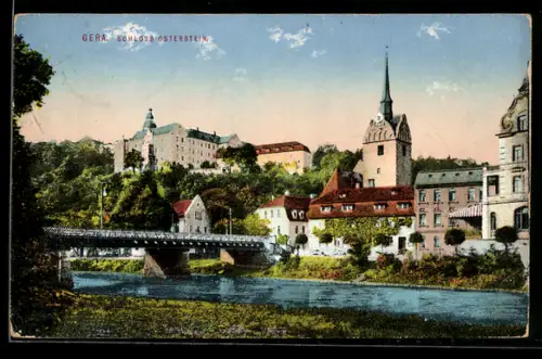 AK Gera, Blick auf Schloss Osterstein