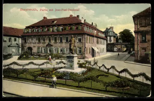 AK Bayreuth, Partie am Jean-Paul-Denkmal