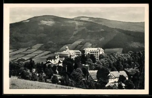 AK Bad Gräfenberg, Priessnitzsanatorium aus der Vogelschau