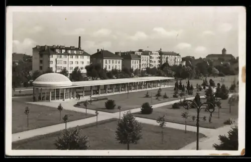 AK Lázne Podebrady, Masarykuv park s kolonádou prof. Libenského